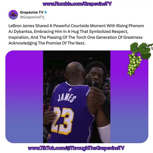 LeBron James Embraces Phenom AJ Dybantsa, Symbolizing Respect And The Passing Of The Torch.