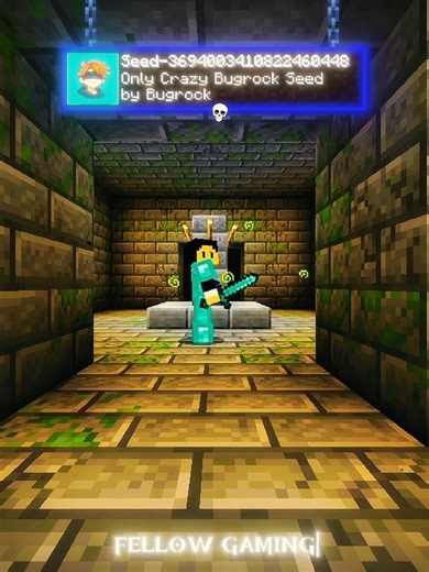 Minecraft Crazy Bedrock Seed Moment ☠️ #minecraft #minecraftshorts #minecraftseeds #crazyminecraft