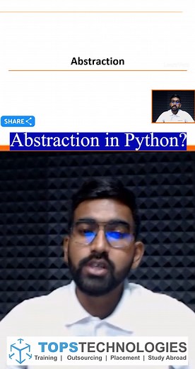 Abstraction in Python with TOPS Technologies! 🐍 Dive deep into the language and open doors to endless possibilities. #Python #TOPSTechnologies #PythonAbstraction #TOPSTechPython #PythonDeepDive #EndlessPython #PythonPossibilities #PythonProgramming #PythonDevelopment #PythonSkills #LearnPython #PythonTraining #Python #Coding #Programming #TechEducation #SoftwareDevelopment | TOPS Technologies Pvt Ltd