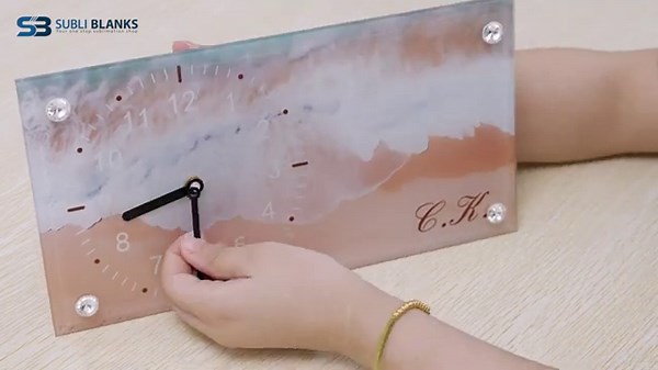 How to create a sublimation rectangle glass clock