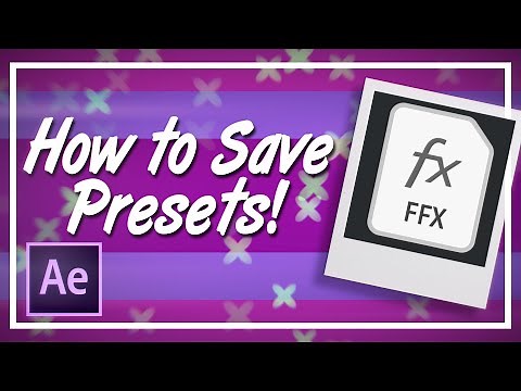 How To Save Transition and Effect Presets || After Effects [Tutorial]