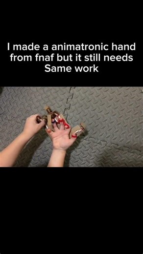 I made this animatronic hand but it needs lots of improvement 😭😭😭