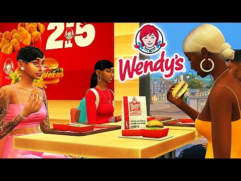 WALKTHROUGH 🍔 SIMS 4 WENDYS FAST FOOD RESTAURANT
