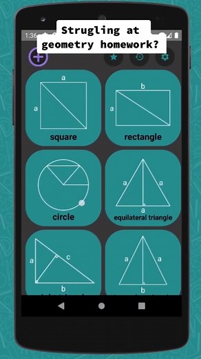 Easily calculate any geometry problem with Geometry Solver📝. Link in instagram bio👆 #geometry #schoolhacks #math #school #homework #android #app #calculator #mathmadeeasy