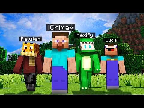 4 YOUTUBER spielen MINECRAFT! (Paluten, Mexify, Luca & iCrimax)