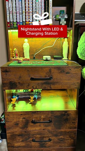 A tall LED nightstand that actually solves your storage problems. Three drawers, three shelves, built-in charging station, and cozy lighting that transforms any bedroom corner—perfect for kids’ rooms or your own space. Sleek, durable, and trending for a reason. #TikTokShopCreatorPicks #TikTokShopBlackFriday #TikTokShopCyberMonday #nightstand #BedroomMustHaves