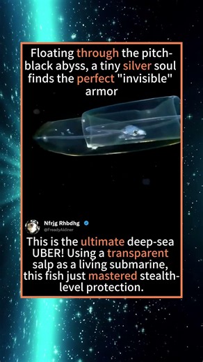 Deep Sea UBER?! 🐟🛸 This Tiny Fish Found the Ultimate "Invisible" Shield!#NatureIsSciFi #Salp