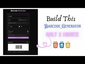 Build a Custom Barcode Generator! 📊 | HTML CSS JS Tutorial + Free Source Code📂