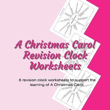 A Christmas Carol Revision Clock Worksheets