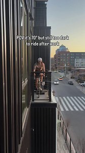 Daylight Savings Time, meet balcony bike. 🤝 @ilovenickhazel #trainerseason #biketrainer | Saris