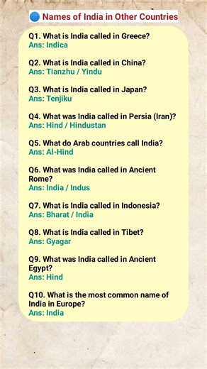 What Is India Called in Other Countries? 🇮🇳🌍 | GK Facts #shorts