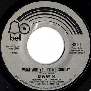 Dawn Featuring Tony Orlando - What Are You Doing Sunday