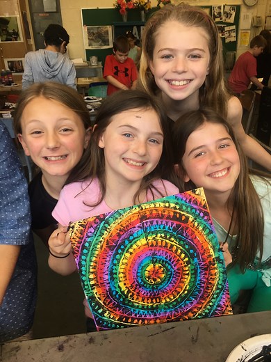 RADIAL SYMMETRY PRINTMAKING – 4TH GRADE