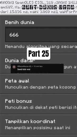 Review seed Minecraft | part 25 #review #minecraft #shorts #viral #riyanmc