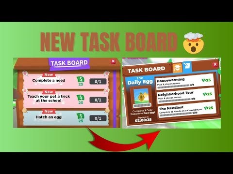 NEW Adopt me TASK BOARD Update! 🥳 New pets + Tasks! | Roblox Adopt me |