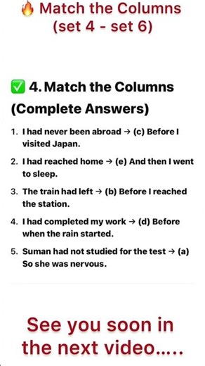🔥 Match the Columns Masterclass – Sets 4, 5 & 6 🔥for Cg Board Exam 10th Preparation 😎