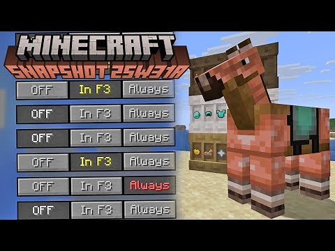 NEW DEBUG SCREEN, COPPER HORSE ARMOR & LIGHTNING RODS! Minecraft Snapshot 25w31a