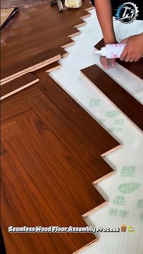 Perfect Herringbone Flooring Installation 🔨✨ #DIY #Flooring #Woodworking