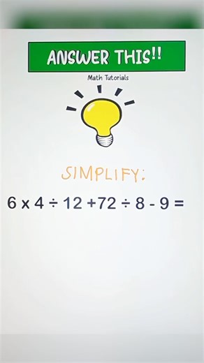 15K views · 99 reactions | Can you answer this?樂 #Teachergon #mathviral #MathViral #MathTutor #viral #TeacherGon #mathmadeeasy #teachergon #Math #mathlogic #mathreview #mathteachergon #mathhacks #mathtutorial #mathhack #mathematics #akositeachergon #mathtutorials #maths #mathtrick #MATH #basicmath #Mathematics #pemdas #MDAS #OrderOfOperations #AnswerThisByMathTutoriala | Math Tutorials | Facebook