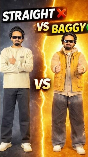 Straight vs baggy jeans outfits ideas fashion #mensfashion #menhacks #baggyjeans