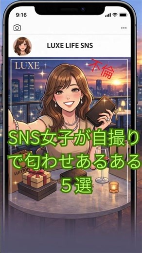 SNS女子が自撮りで匂わせ