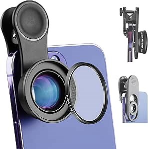120MM Macro Lens for iPhone - 𝟓𝐊 𝐇𝐃 𝟏𝟎𝐗 Super Macro with 𝐒𝐭𝐚𝐫𝐥𝐢𝐠𝐡𝐭 𝐅𝐢𝐥𝐭𝐞𝐫, Professional Universal Clip Phone Camera Lens for Photo Video Lens of iPhone Samsung Android