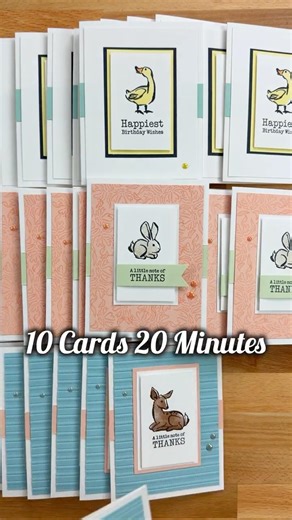 10 Cards in 20 Minutes! Notes of Spring Making Multiples