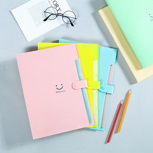 [Hot Item] Expanding File Folders, 6 Pockets Accordion File Organizer, Letter Size/A4 Document Organizer with Colored Tabs and Expandable Cover File Folder--Smile Series