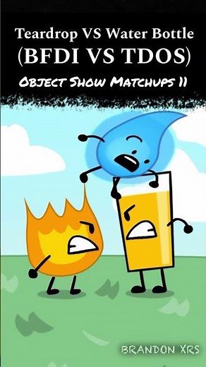 Teardrop VS Water Bottle (BFDI VS The Daily Object Show) - Object Show Matchups 11 #shorts