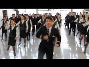 Airport Flash Dance by Flight Attendants