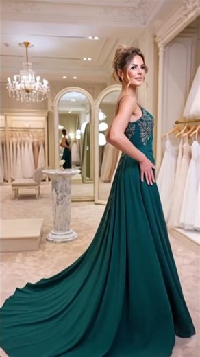 Luxury Crystal Mini Dress with Cape ✨ Dramatic Tail & Deep Neck Evening Gown 🔥❤️ #dress #fashion