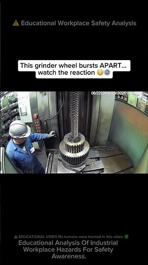 ⚠️ INSANE Grinder Wheel BURSTS Apart FAST 💨⚙️ #workfails