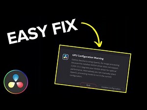 DaVinci Resolve: GPU Configuration Warning (Easy Fix!)