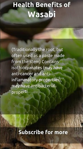 Health Benefits of Wasabi