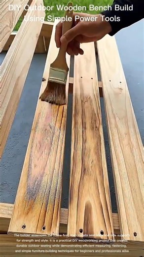 DIY Outdoor Wooden Bench Build Using Simple Power Tools