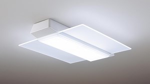 部屋の照明とスピーカーが一体化。まるでおしゃれなカフェみたい