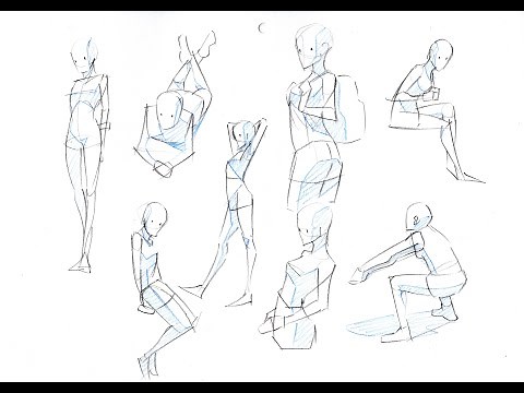 【初心者必見】マネして描くだけで素体がうまくなる、今日の簡単クロッキー【全身の描き方】