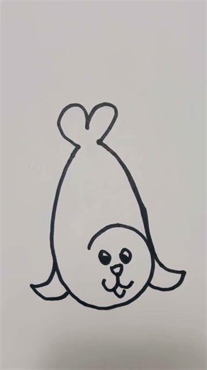 🦭 How to Draw a Cute Seal ✏️🎨#Misstuber#1m #100k #cutedrawing #satisfying #drawing #canada 🇨🇦
