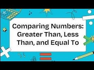 Comparing numbers| greater than, Less than, and Equal to| fun learning