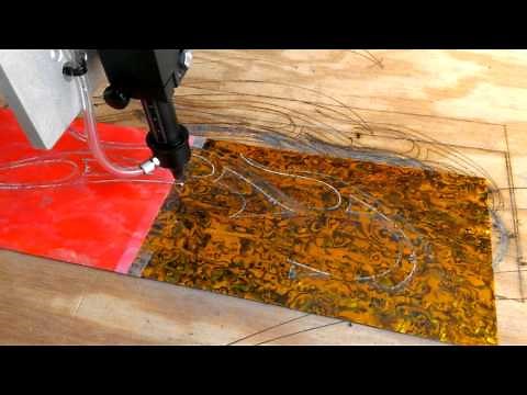 Laser CNC abalone flames practice