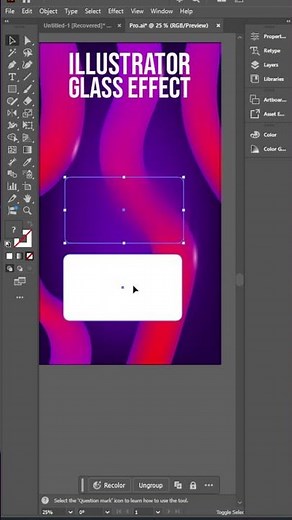 Glass Effect in Illustrator - Professional Method 2025