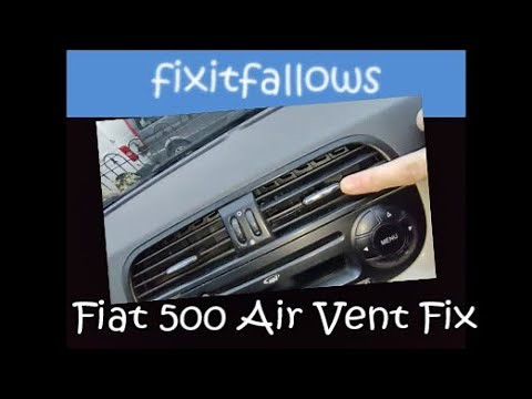 Fiat 500 Air Vent Fix and radio removal.