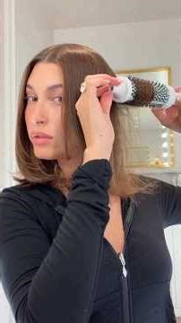 Hailey Bieber Perfectly Styles Flippy Hair & Creates Her Signature Lips With Rhode Lip Combo #shorts