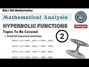 Hyperbolic Functions ( 2 ) || Imp Identities ( 1 ) || BSc / BA Sem 1 || CC – Calculus || NEP 2020
