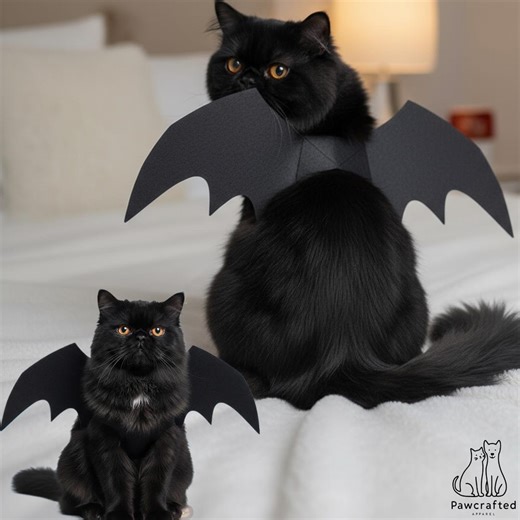Bat Wing Pet Costume for Halloween | Lightweight Cat or Small Dog Outfit With Adjustable Straps | Funny and Cute Holiday Photo Prop - Etsy