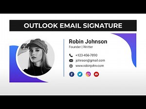 Outlook Email Signature - PSD Template | Photoshop Tutorial