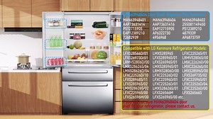 UPGRADED MAN63948404 Refrigerator Door Shelf Bin Compatible with LG Refrigerator Door Shelf Replacement,For Kenmore Fridge Shelf MAN63948401 LFXS26973S LMXS28626S LFXC22526S Door Bin Baskets
