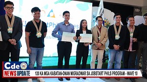 120 KA MGA KABATAN-ONAN MIGRADWAR SA JOBSTART PHILS PROGRAM-WAVE 10 Writer- Archie Pagayaman/CIO Videographer - Jun Cañete / Kim Zaldivar/CIO Video Editor - Jun Cañete/CIO | Cagayan de Oro City Information Office