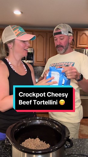 Crockpot Cheesy Beef Tortellini Recipe