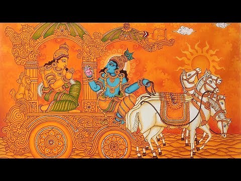 Geethopadesham: A Divine Kerala Mural Painting